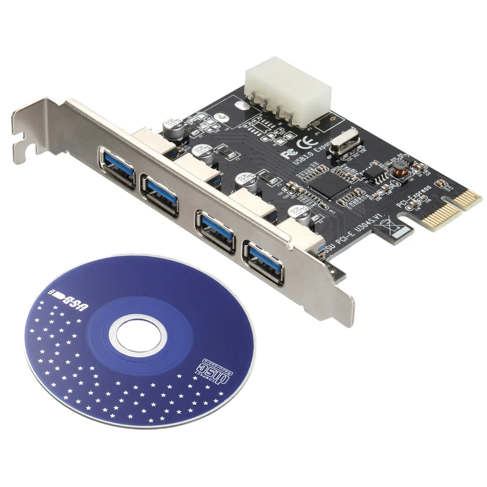 

PCI-E PCI Express до 4 портов USB 3,0 концентратор адаптер для карты @ M23