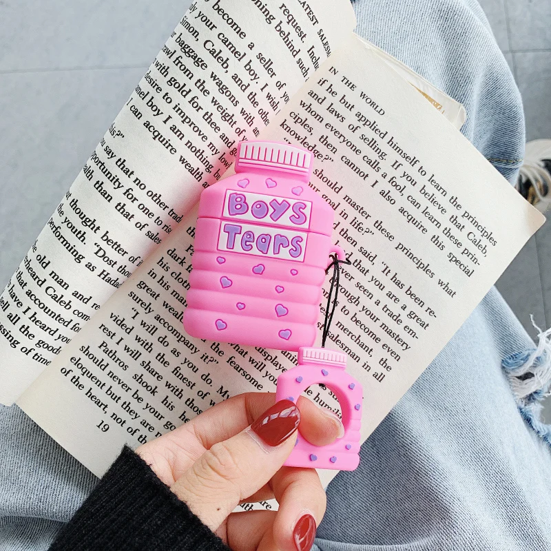 Новый чехол для наушников Apple AirPods 2 силиконовый защитный Милая бутылка кавайи