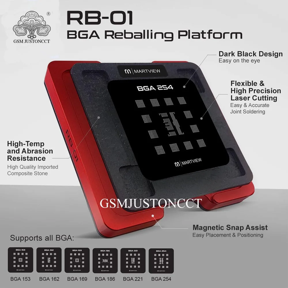 RB 01 реболлинг трафарет олова чистая полный набор для памяти на носителе EMMC/EMCP/UFS