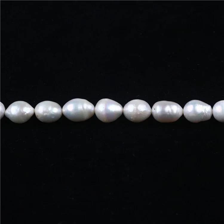 

APDGG Natural Pearl A Grade 11-12mm White cultured edison fresh water baroque pearl strands loose beads women lady jewelry DIY