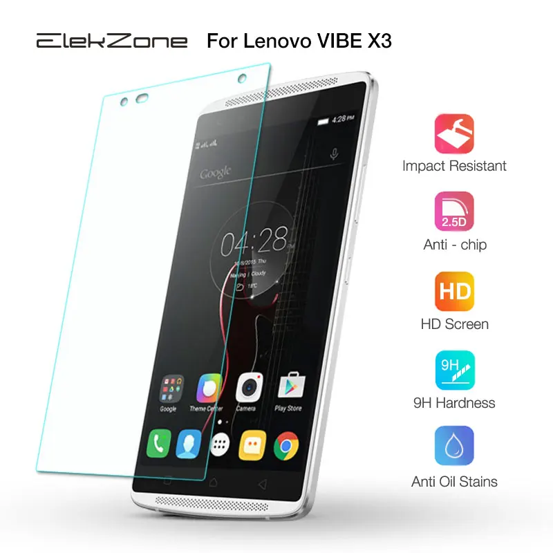 Закаленное стекло 9H с нанопокрытием для экрана телефона пленка Lenovo VIBE X3 2.5D HD