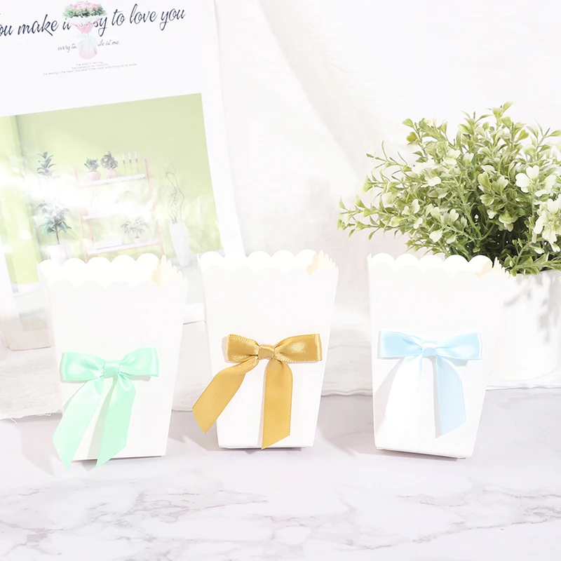 12 шт. галстук бабочка бумажная коробка для попкорна конфетная складной курица