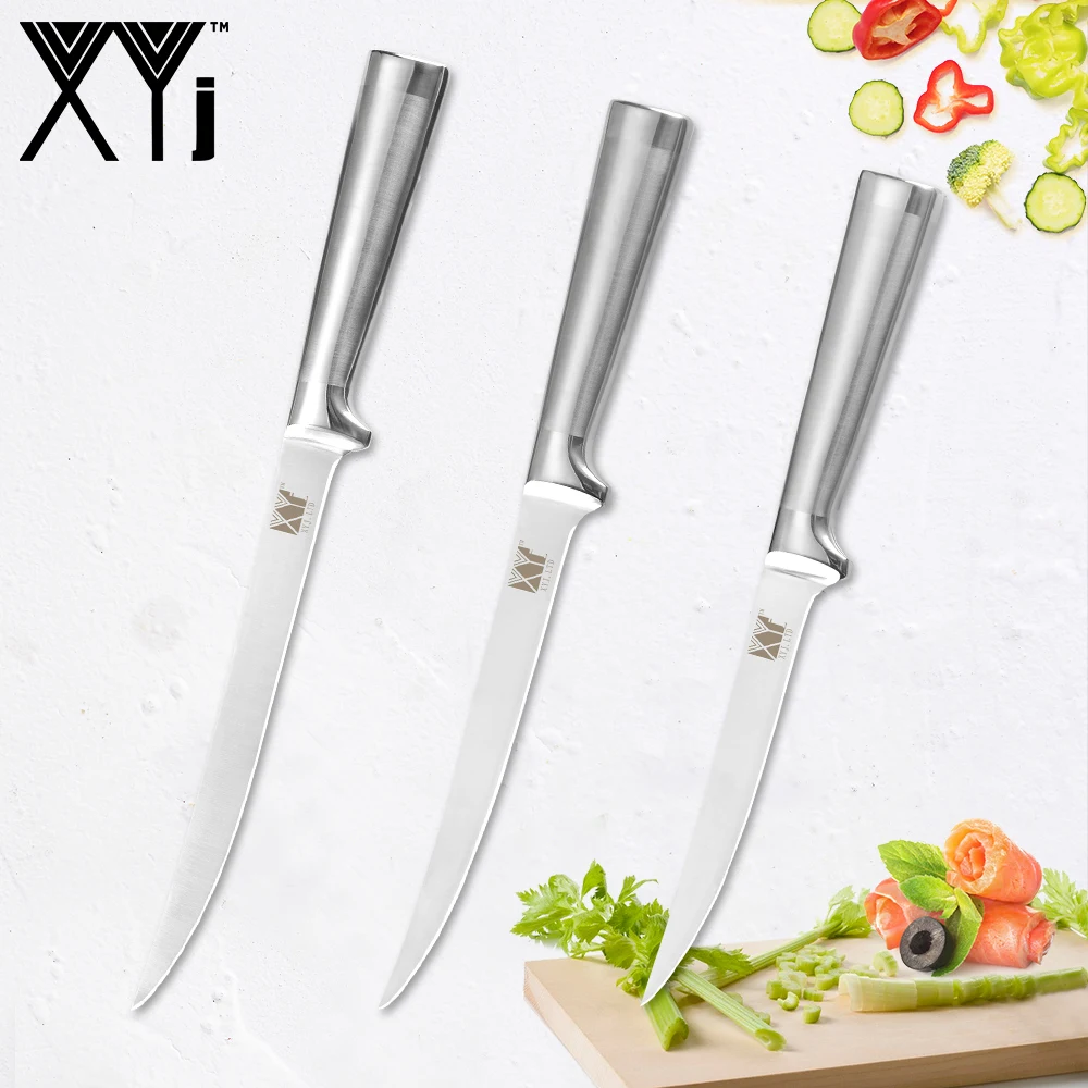3 Pcs Set XYj 6 дюймов Профессиональный Филейный нож лезвие из нержавеющей стали и ручка рыболовный Филейный нож Ультра Острый рыбий нож Инструменты - Цвет: 3 Pcs Set