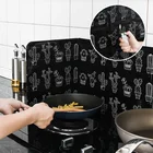 Маслостойкая перегородка для кухни, плита из алюминиевой фольги для предотвращения масляных брызг, термостойкая, средства защиты