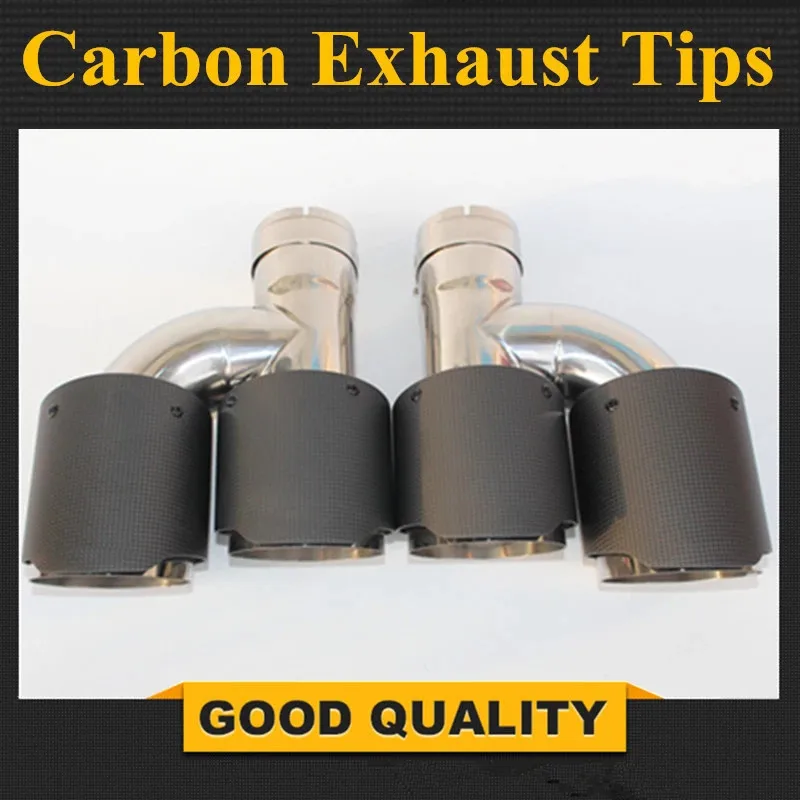 Carantly 1 пара: (слева + справа) двойной наконечник выхлопной трубы для углеродное