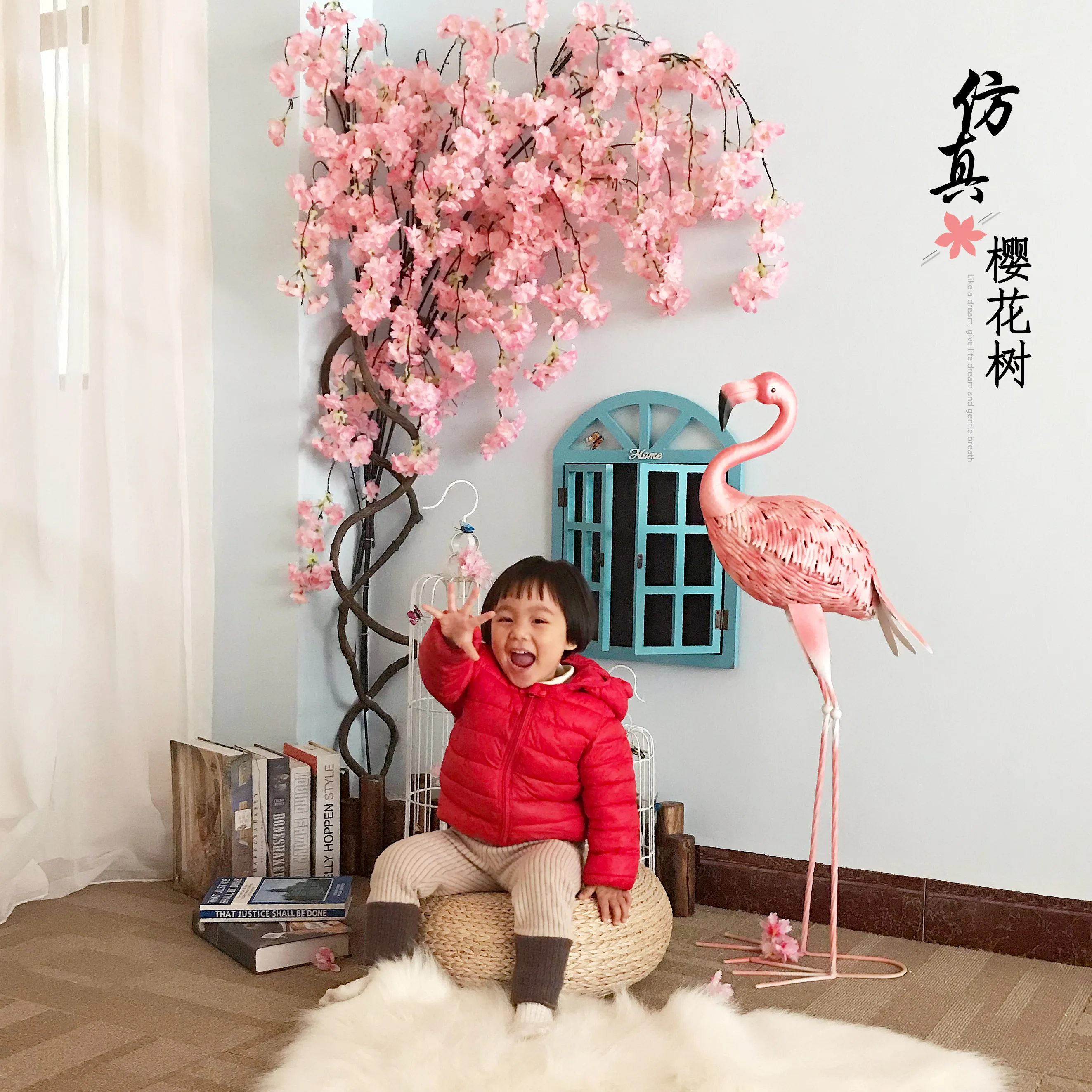 4 шт./лот вишневый цвет лоза Сакура ветка Искусственные цветы дома Свадебные