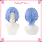 SK Ланга парик для косплея синий короткие прямые волосы средняя часть Маллет волосы термостойкие SK8 бесконечности SK восемь унисекс для взрослых