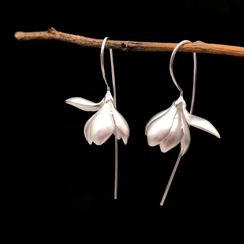 

New Design Literary Fresh Long Earrings Female Retro National Style Wild Ear Line Jewelry Gift Jewelry Accessories