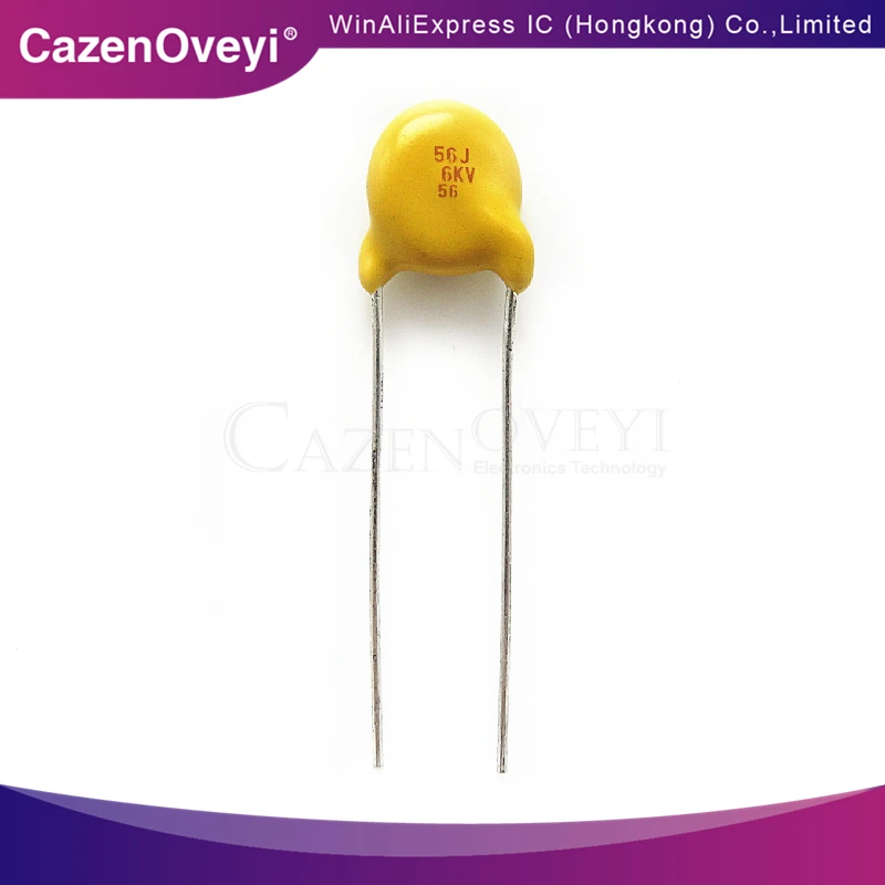 

20pcs/lot High-voltage ceramic capacitors 6KV 56P 56J 56J 6KV In Stock