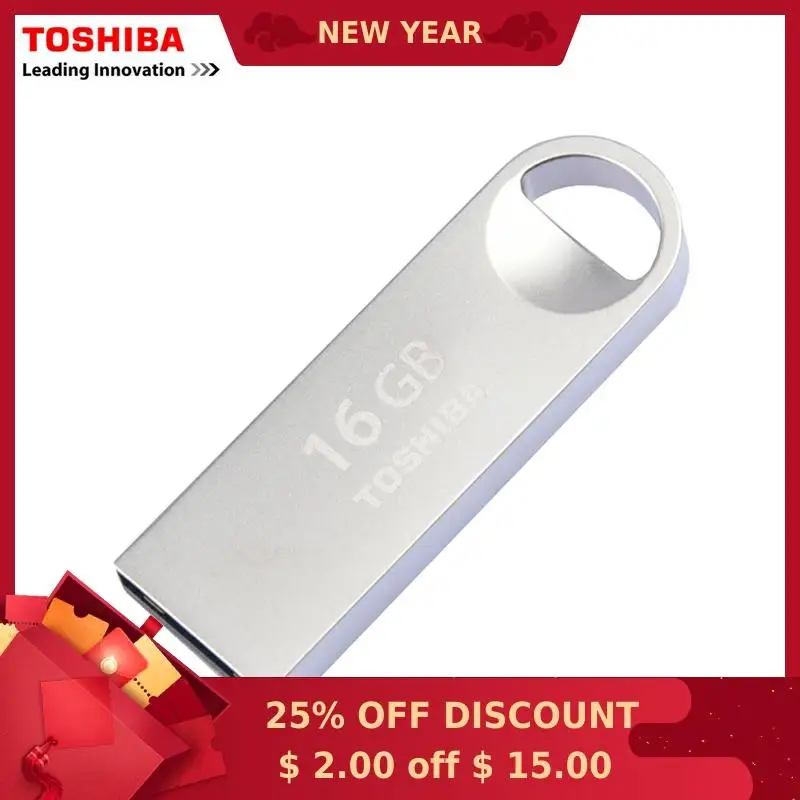 

USB-флеш-накопитель TOSHIBA, 16 ГБ, USB 2,0, Mini usb