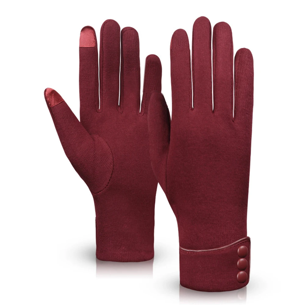 

1 Pair Fashion Winter Gloves Warm Touch Screen Riding Windproof Internal Plush Warm Catch Velvet Gloves Women Outdoor Gloves