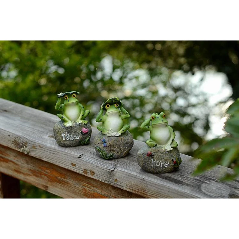 

Hot 5 Inch Garden Frog Statue Stone Sculptures Garden Patio Frogs Landscaping Stone Ornaments Decoration PLD