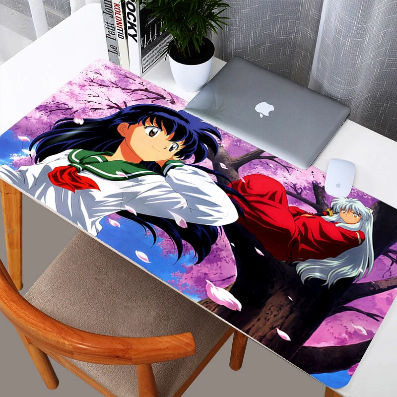 

Inuyasha Kagome 900x400x2mm Large Game Mouse Pad For Csgo Gaming Mousepad Xl Players Locking Edge Laptop Mat Keyboard Mouse Mat