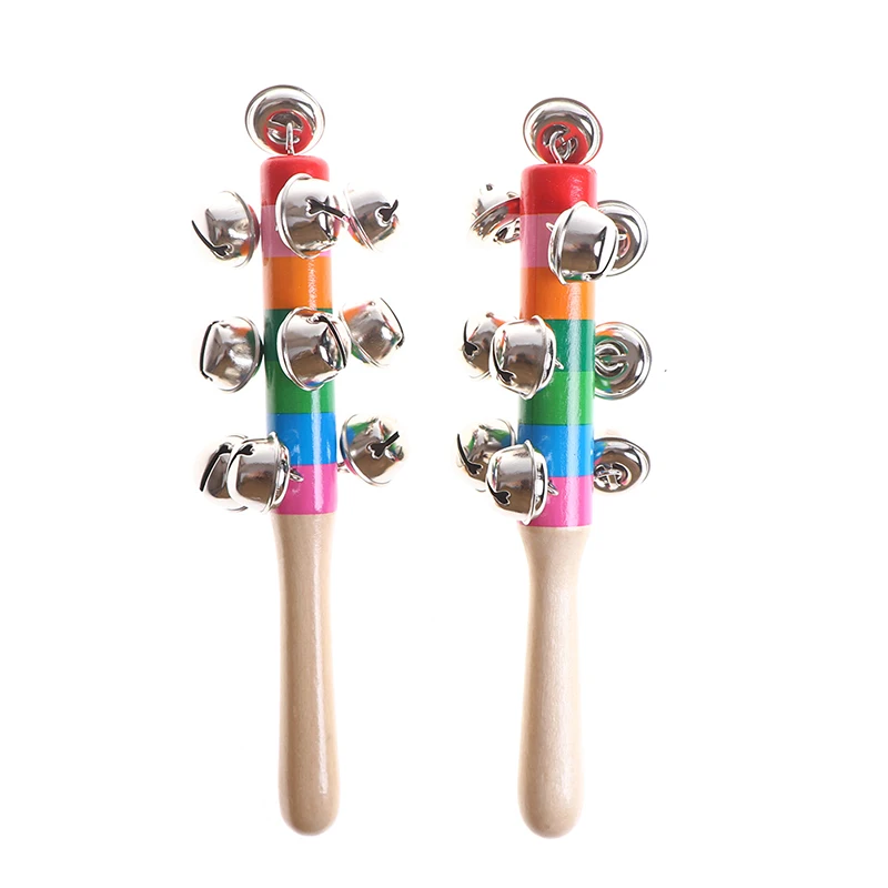 

Multi color Baby Rattles Wooden Bell Instruments Ringing Infant Toys Newborns baby toys Baby Kids Children Educational Toy