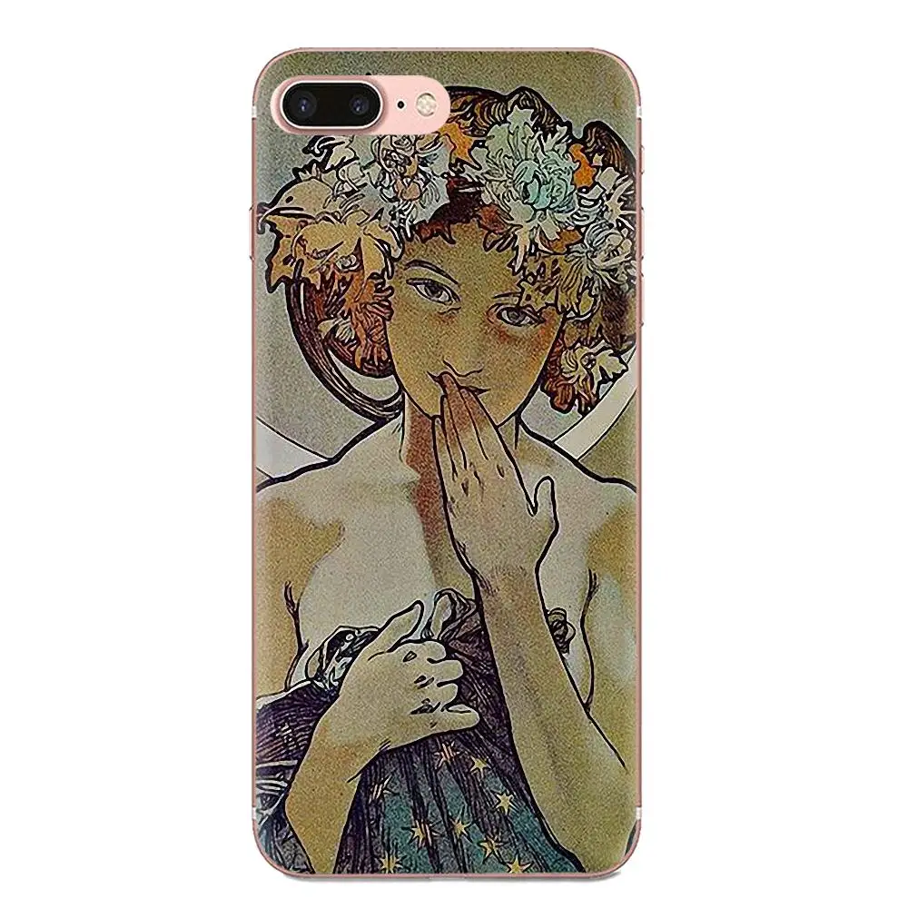 Художественный постер Alphonse Mucha Slim для Huawei Honor 4C 5A 5C 5X 6 6A 6X 7 7A 7C 7X 8 8C 8S 9 10 10i 20 20i Lite Pro