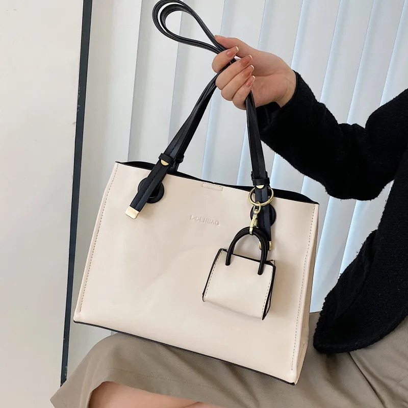 

Large Capacity Shoulder Bags for Women Luxury Pu Leather Handbags Big Size White Shopper Bag Ladies Casual Fashion Tote Bag Sac