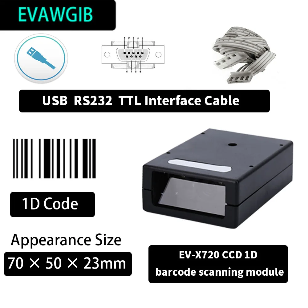 Module Fixed Mount Scanner Module Embedded 1d Barcode Scanner Module For Kiosk With Ttl Rs232 Usb Interface