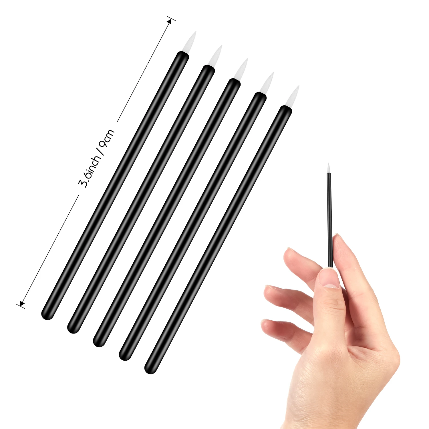 

50pcs Disposable Eyeliner Makeup Wand Applicator Cosmetics Eye Brush Tools Cotton Swab Eye Eyeliner Makeup Tool