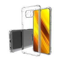 transparent shockproof phone case for xiaomi poco x3 x4 m3 m4 f3 pro m3 x3 f3 silicone camera lens protection soft tpu cover