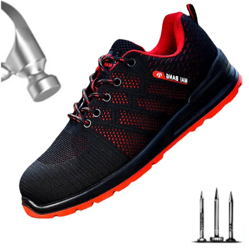 

Work Safety Shoes Anti-smashing Working Sneakers Male Protective Work Shoes Men Boots Lightweight Men Safety Boots Male Footwear