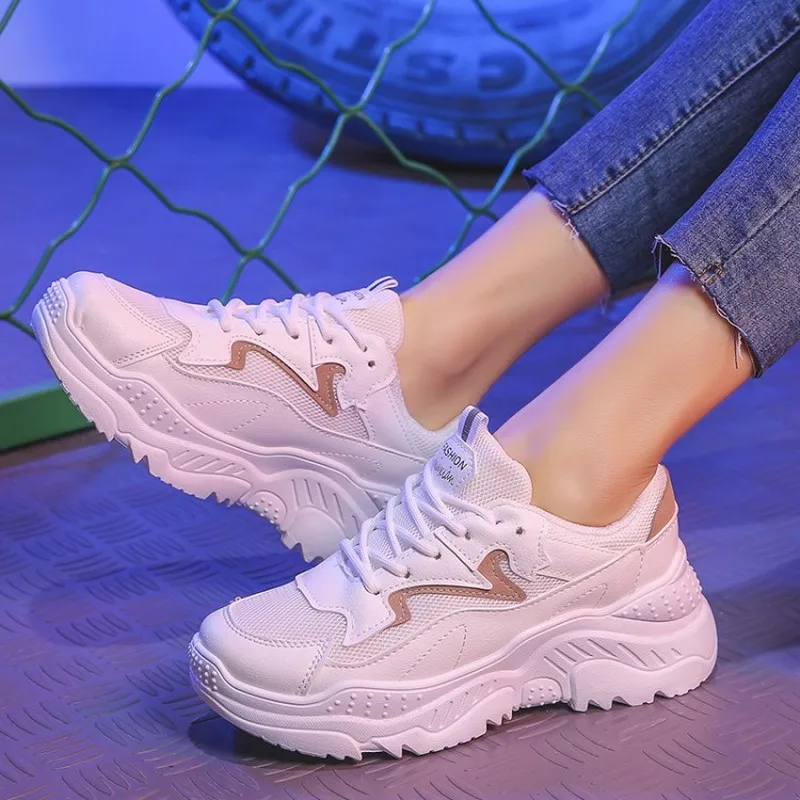 

2020 Sneakers female version spring new ins wild thick bottom white shoes running shoes women zapatos de mujer K19-23