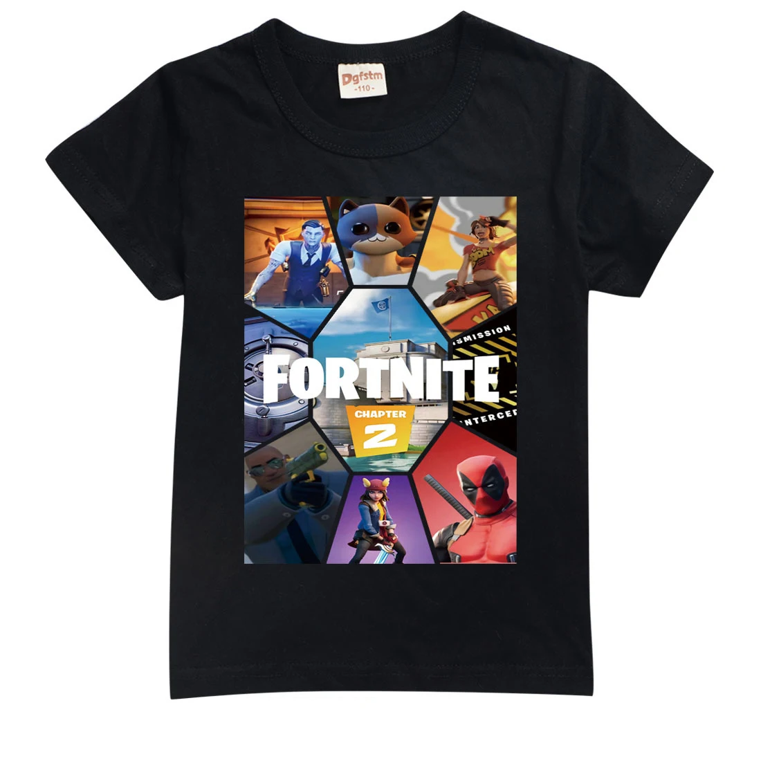 Детская футболка Fortnite для мальчиков и девочек Мультяшные топы Детские хлопковые