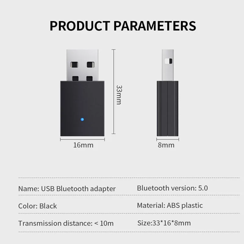 USB Bluetooth 5 0 передатчик адаптер 10 м WiFi сигнал подключи и играй беспроводной мини