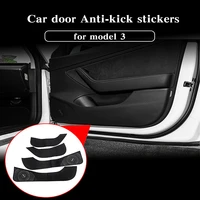 model 3 door kick pad protective film for tesla model 3 2021 accessories leather protection side film sticker protective cover