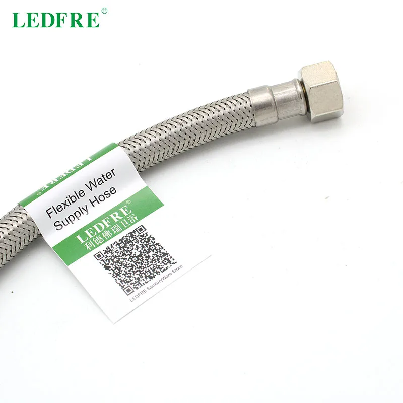 LEDFRE F3/8 &quot* гибкий плетеный водопроводный соединитель из нержавеющей стали