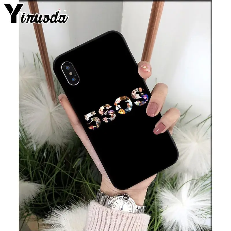 Yinuoda 5SOS 5 секунд лета ТПУ Мягкие аксессуары для телефонов Чехол для iPhone X XS MAX 6 6S 7 7plus 8 8Plus 5 5S XR