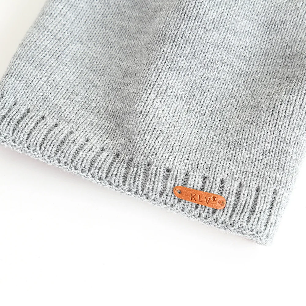 WELROG двухслойная вязаная шапка ручной работы имитация светло-коричневого