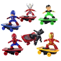 kids spider chivalry stunt skate vehicle motor driven universal rotating roll music lighting children cartoon toys