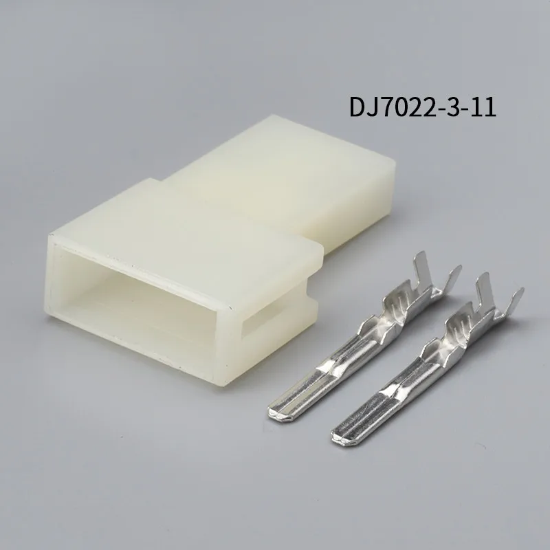 100 комплектов 2-контактный штекер и гнездо пластиковые детали автомобильный