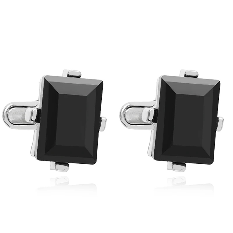 Классические мужские новые черные коробки запонки французские акксессуары для