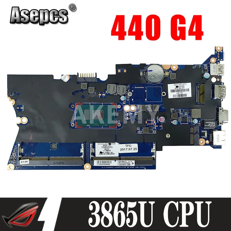 

Asepcs 100% new for hp 430 g4 440 g4 motherboard 921339-001 921339-501 921339-601 DA0X81MB6E0 with CEL3865U CPU working well