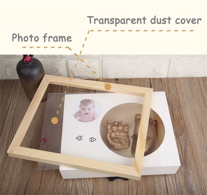3D DIY новорожденная ручная форма нога фоторамка детская гипсовая отливка комплект стерео клон отпечаток руки мягкий глиняный чернильный коврик сувениры