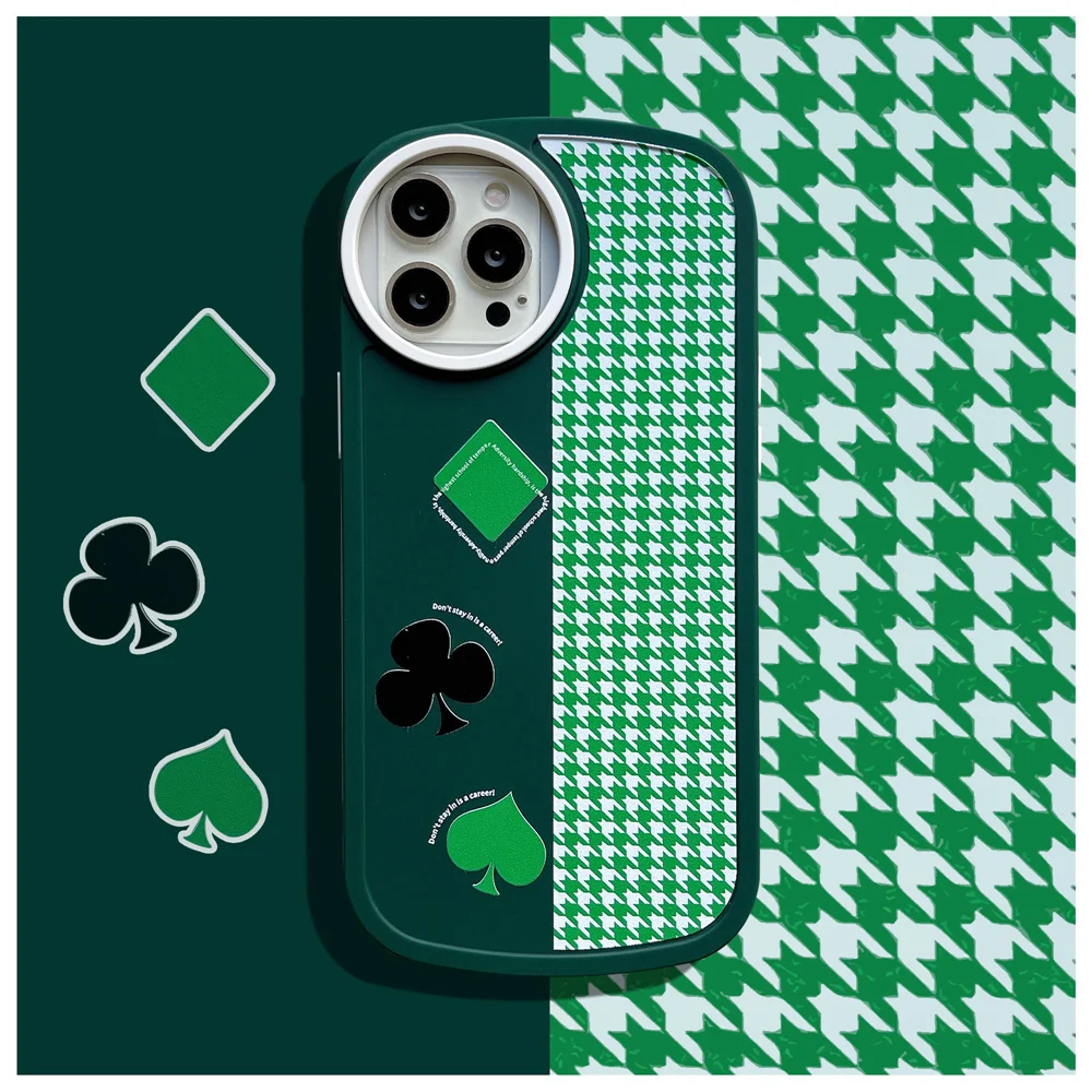 

Circle Lens Poker Case For Iphone 13 12 11 Pro Max Soft Paint Spade Skin Silicone Protection Cover For Iphone 7 8 Plus X Xr 11