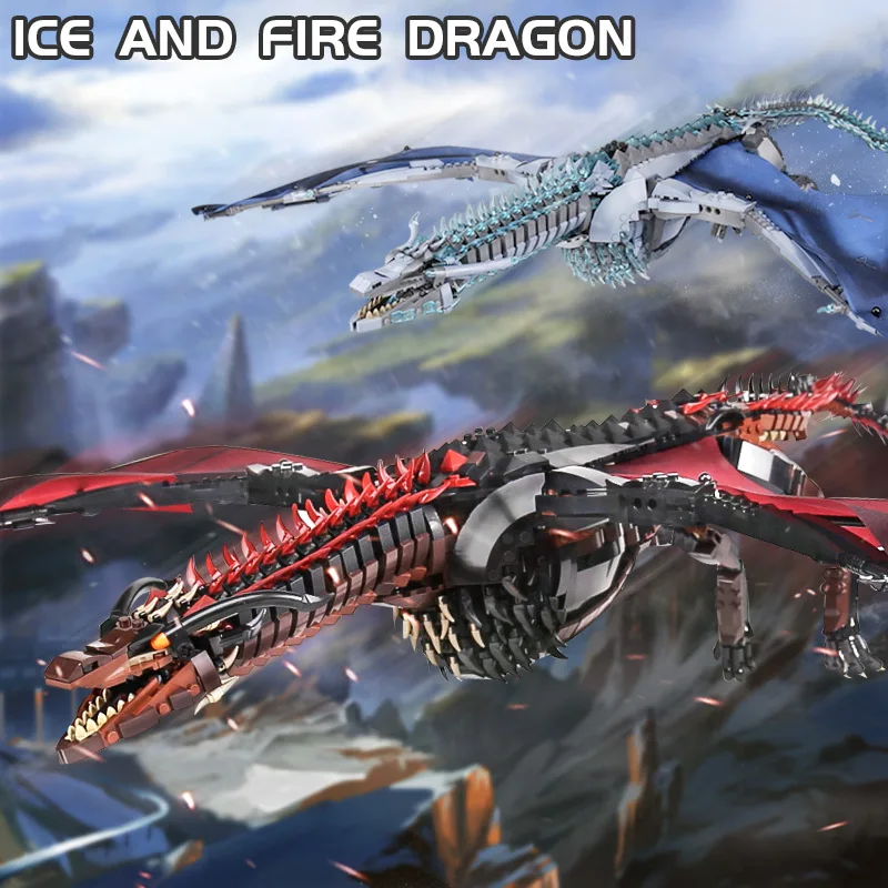 Фильм серии Ледяной и Огненный Дракон модель образовательные строительные блоки