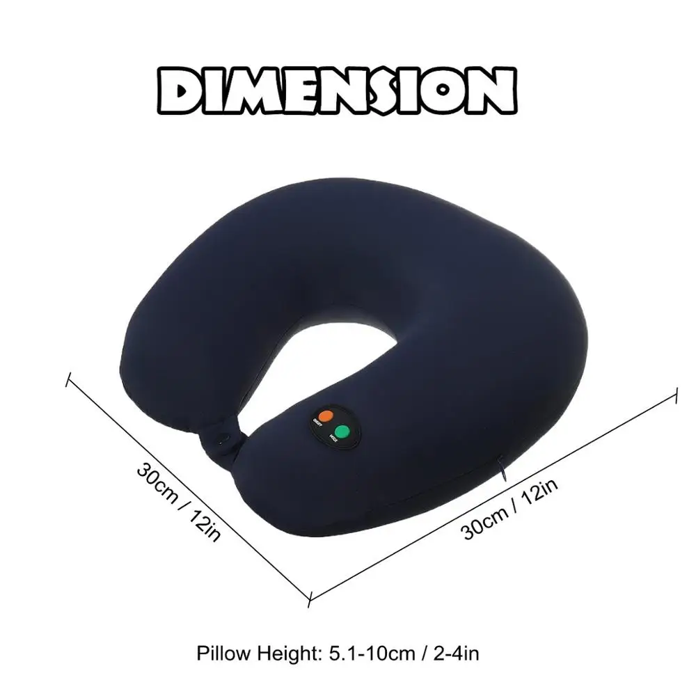Электрическая u образная дорожная подушка с 6 режимами массажер для шеи