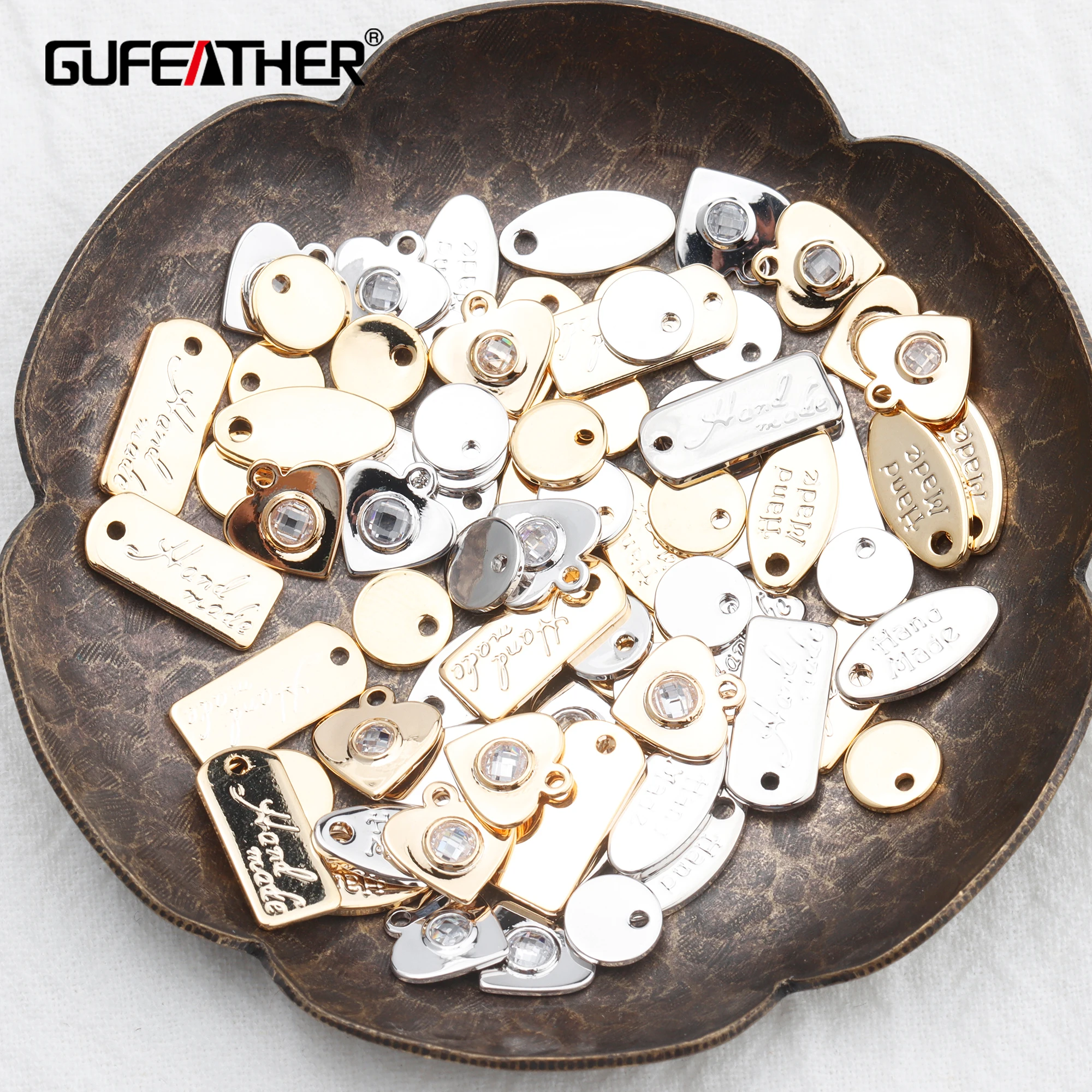 

GUFEATHER M803,jewelry accessories,pass REACH,nickel free,18k gold rhodium plated,diy zircon pendants,diy earrings,20pcs/lot