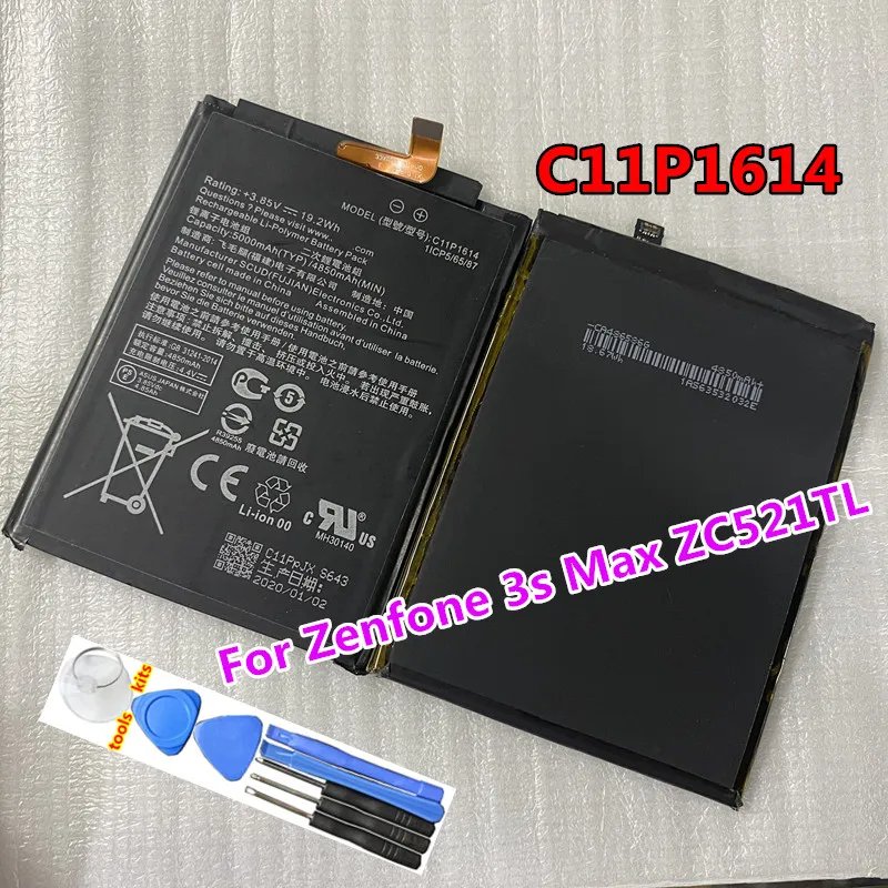 

New Original High Quality 5000mAh C11P1614 Battery For Asus Zenfone Pegasus 3s Max ZC521TL X00GD Dual SIM TD-LTE Battery