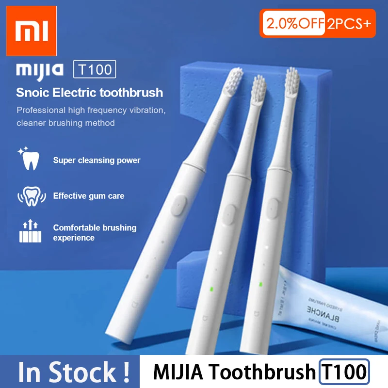 Xiaomi mijia T100 Sonic электрическая зубная щетка для взрослых Водонепроницаемая