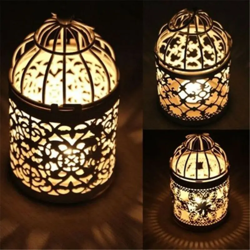 Полые подвесная клетка для птиц Подсвечник Классический Свечи Tealight