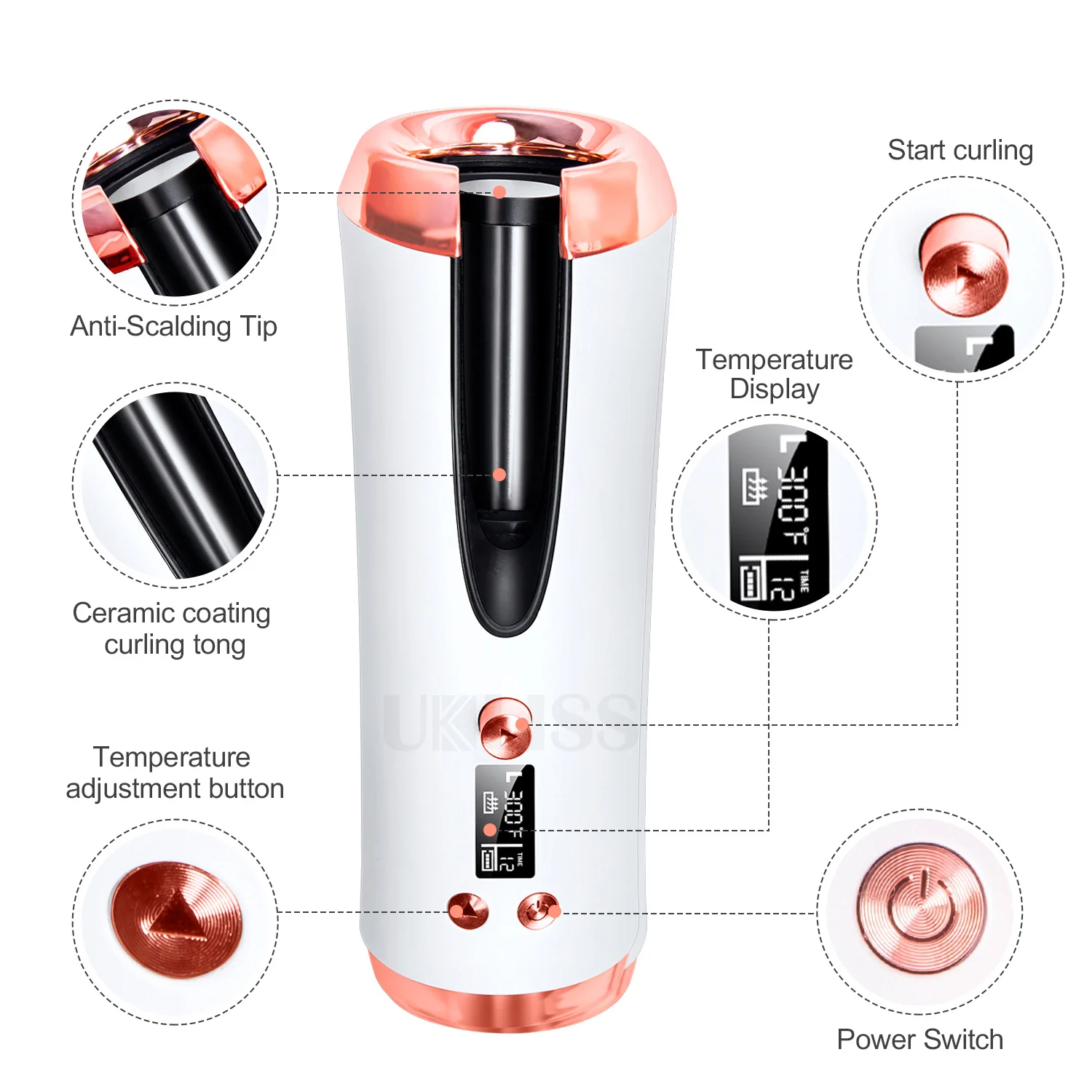 

Professional Hair Curlers Automatic Hair Rollers Machine New Curling Iron Ceramic Big Waves Hair Styler Salon Styling Tools