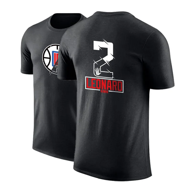 black Leonard LA LBJ james bryant western все команды баскетбольная Футболка Карри Doncic harden Lillard Kawhi футболка Хлопковая мужская dpoy фирменный дизайн - Цвет: black Leonard
