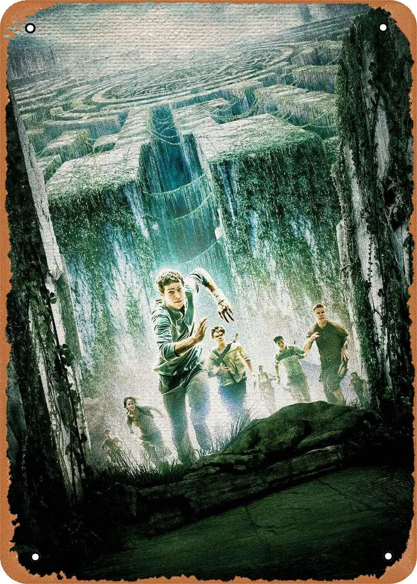 

Oulili Vintage Metal Sign The Maze Runner Action Movie 8 x 12 Inches Tin Sign for Home Bar Pub Garage Decor Gifts