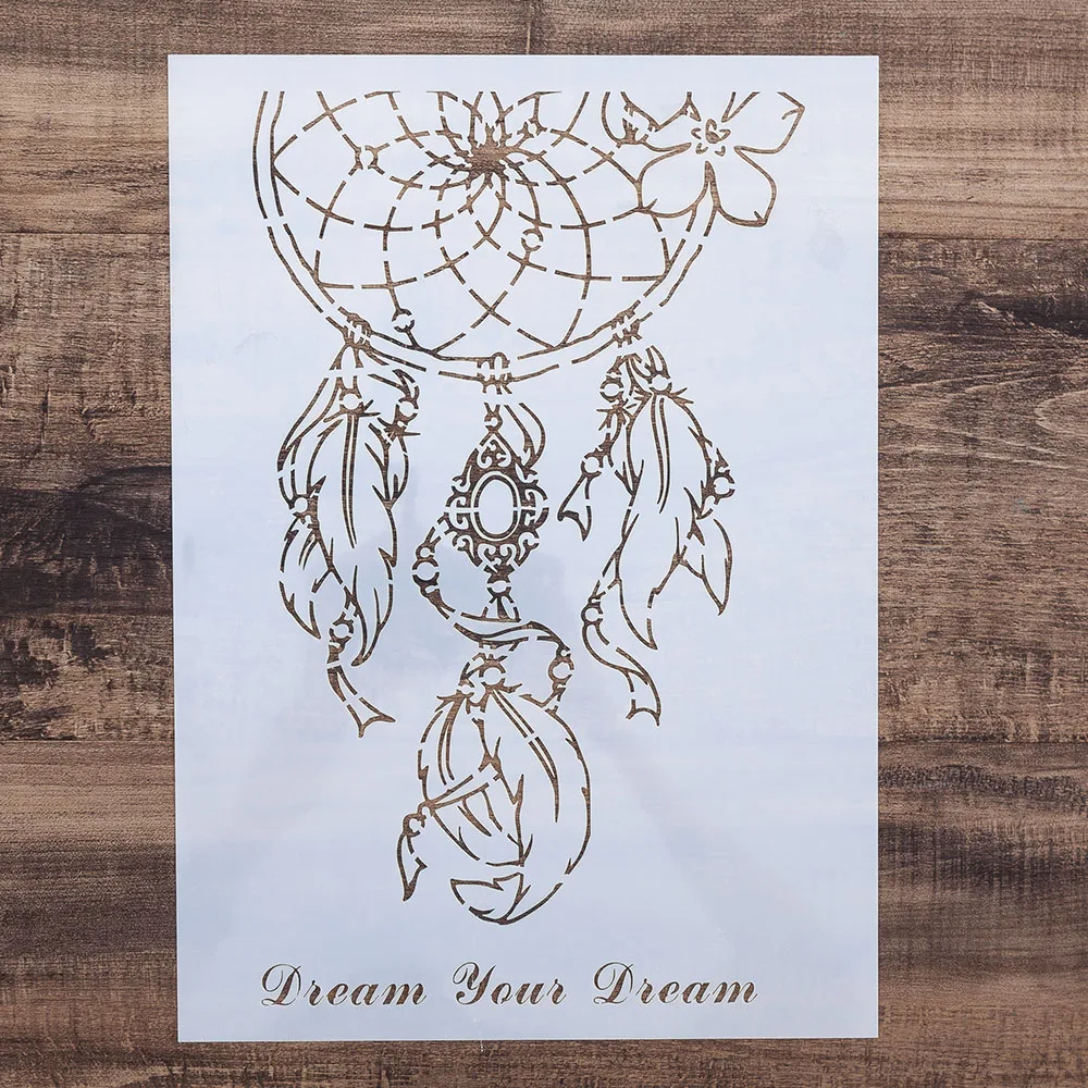 Трафареты A4/A3/A2 Dreamcather для настенной живописи сделай сам скрапбукинга альбомной