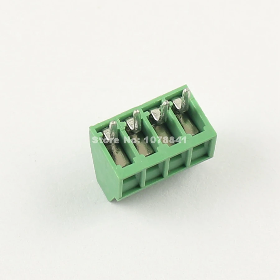 10 шт. Универсальный 2 54 мм шаг 4 контакта полюса PCB винтовой клеммный блок