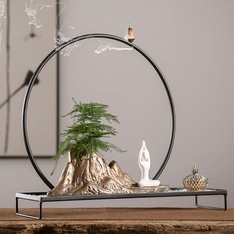 Горелка для благовоний с обратным потоком держатель дымом и водопадом + катушка