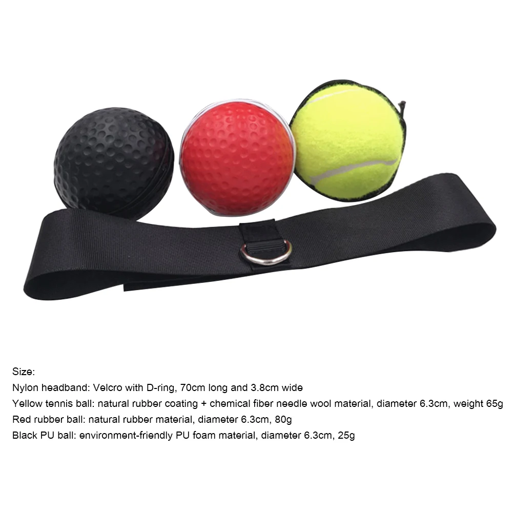 

4pcs Boxing Reflex Speed Ball with Headband MMA Muay Thai Hand Eye Reaction Training Punch Fight Ball Exercise Equipment Tool